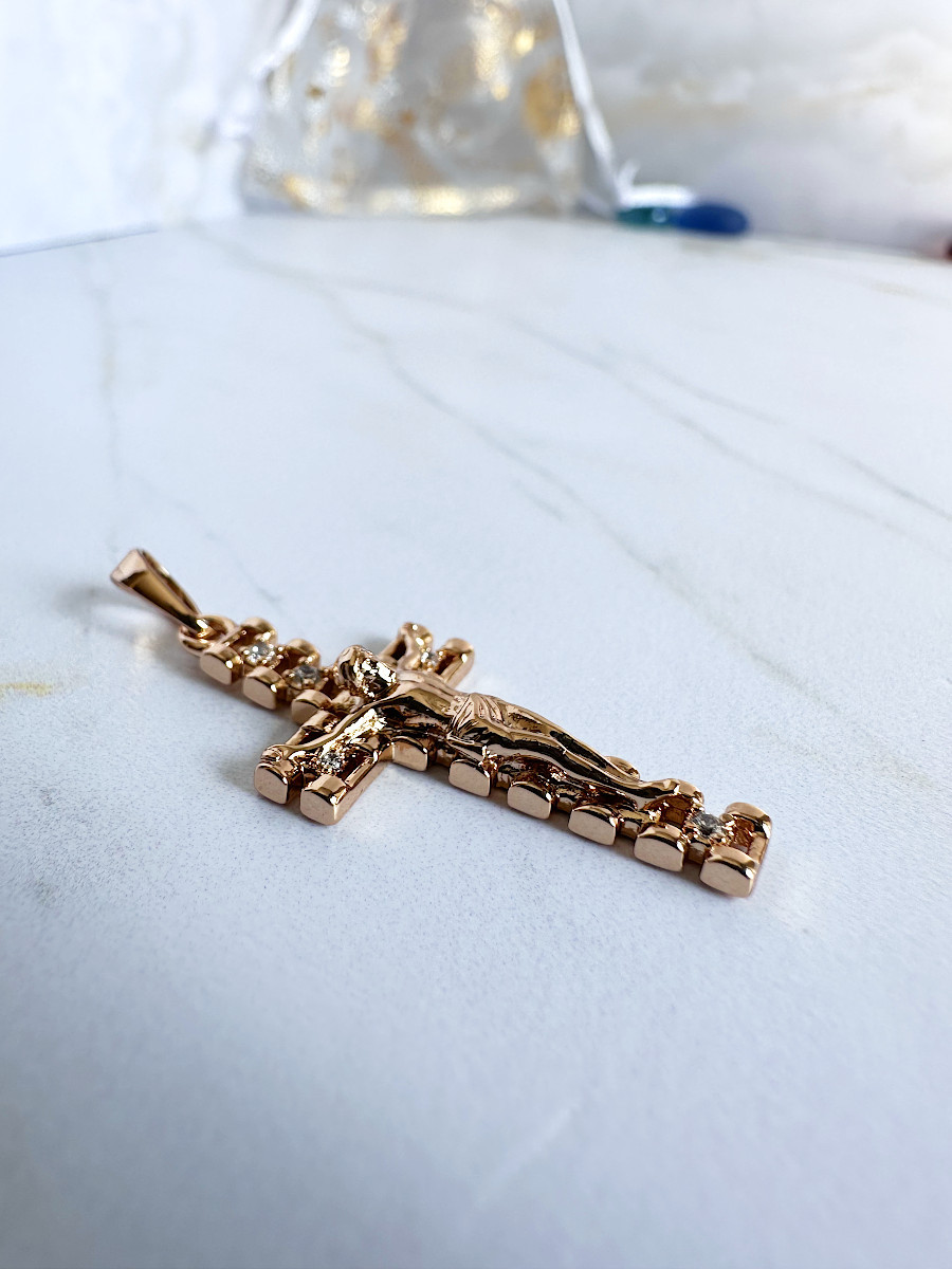 Крест "Казнь" с цирконами, Xuping Jewelry