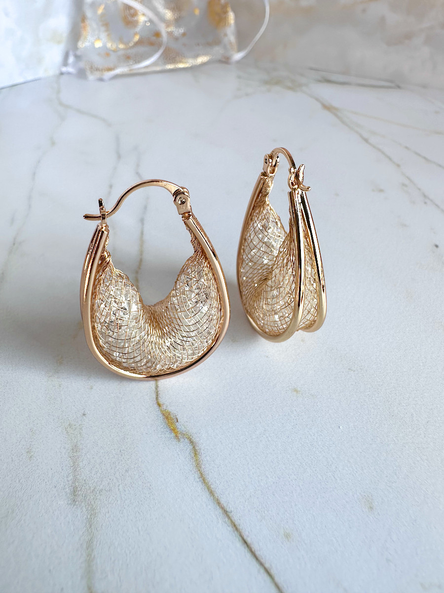 Серьги "Бриллиантовые россыпи", Xuping Jewelry Серьги "Бриллиантовые россыпи", Xuping Jewelry