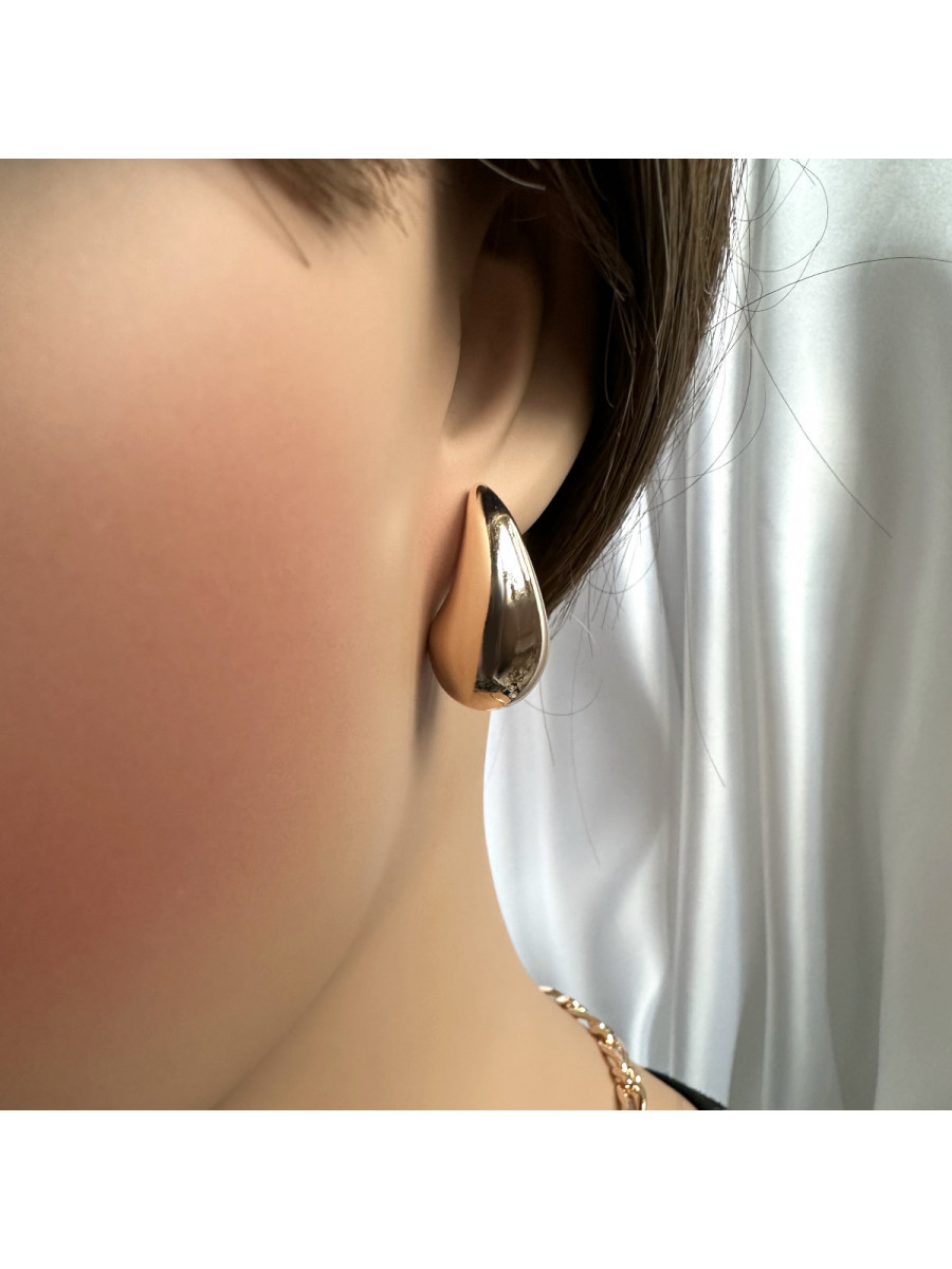 Серьги-гвоздики "Капли" в позолоте, Xuping Jewelry