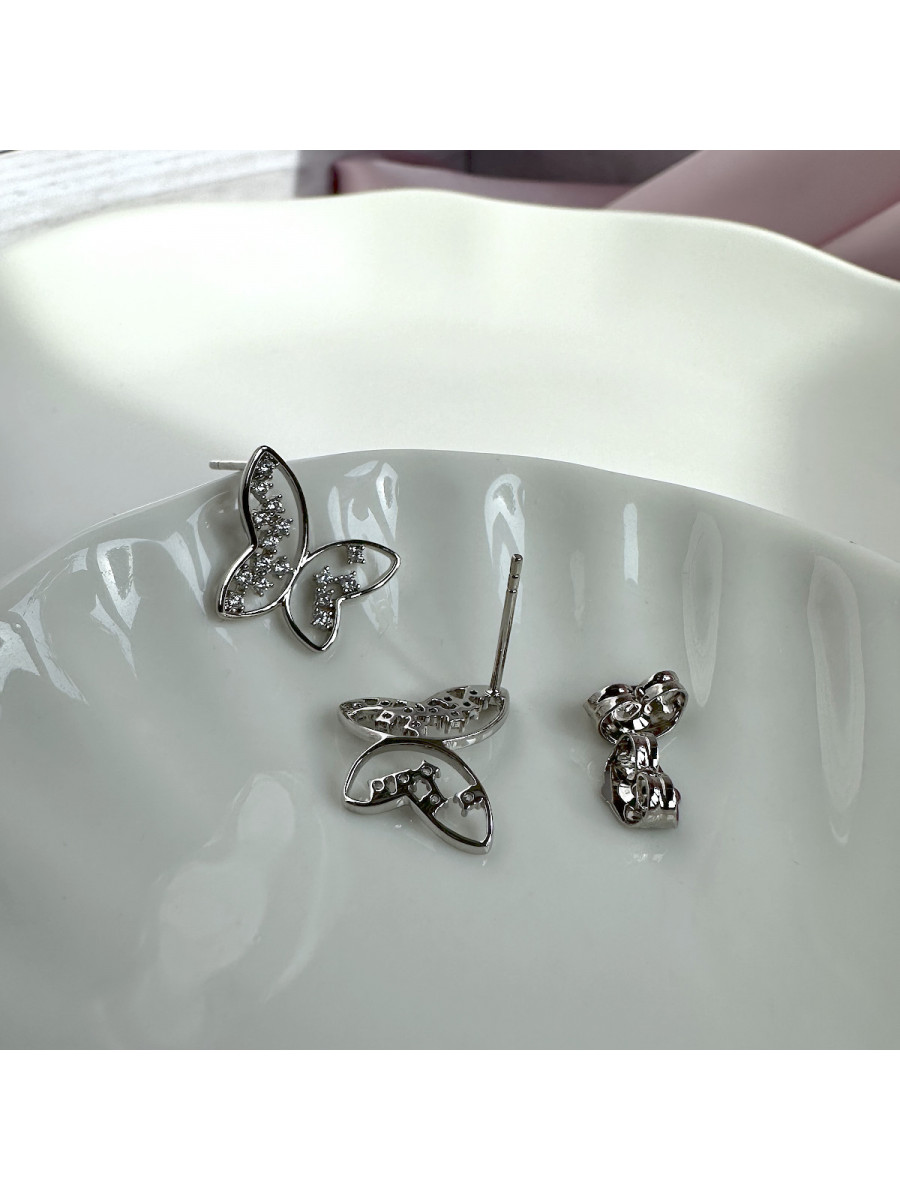 Серьги "Бабочки в фианитах", Xuping Jewelry