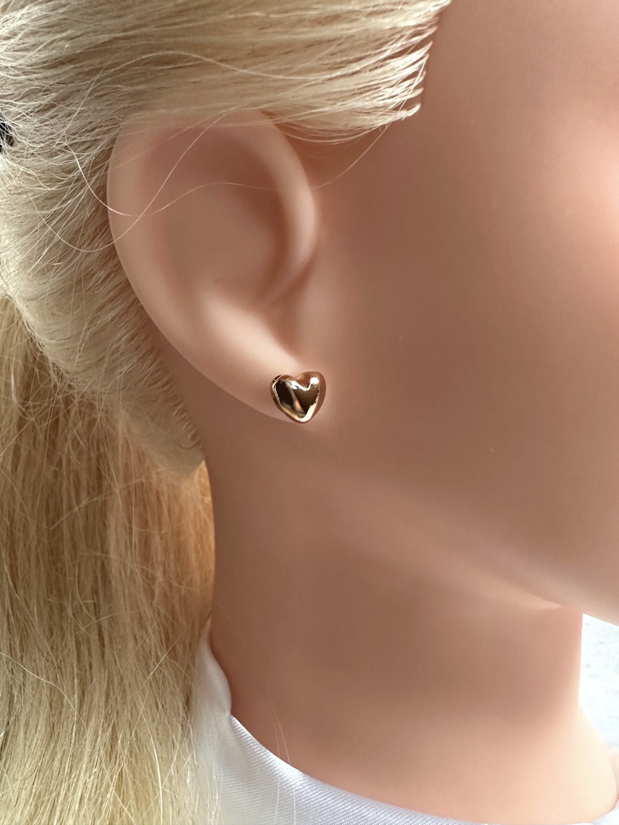Серьги-гвоздики "Love" 8 мм., Xuping Jewelry