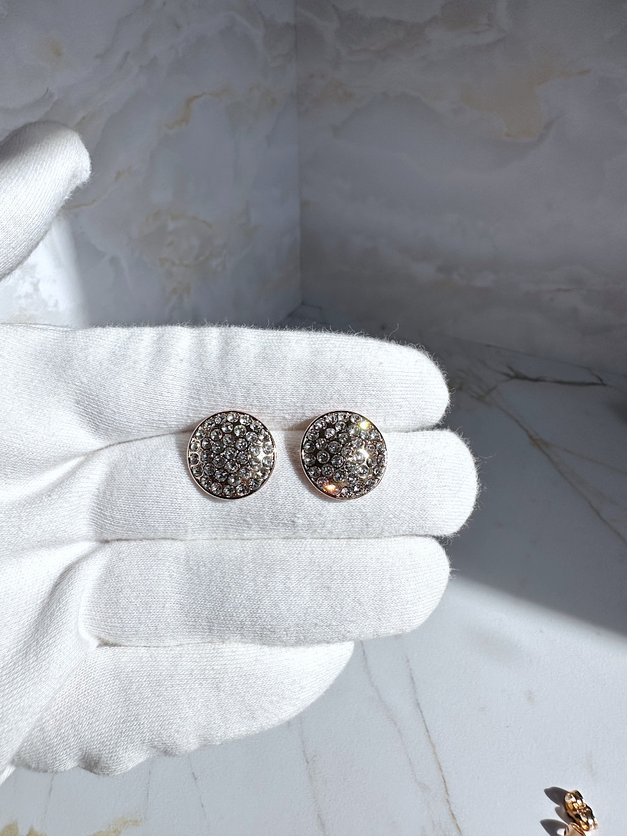 Серьги-гвоздики с россыпью прозрачных кристаллов Сваровски, Xuping Jewelry Серьги-гвоздики с россыпью прозрачных кристаллов Сваровски, Xuping Jewelry