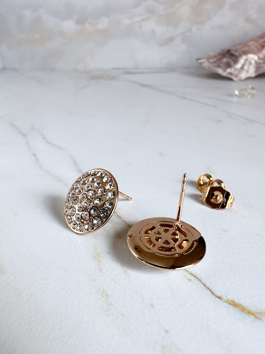 Серьги-гвоздики с россыпью прозрачных кристаллов Сваровски, Xuping Jewelry Серьги-гвоздики с россыпью прозрачных кристаллов Сваровски, Xuping Jewelry