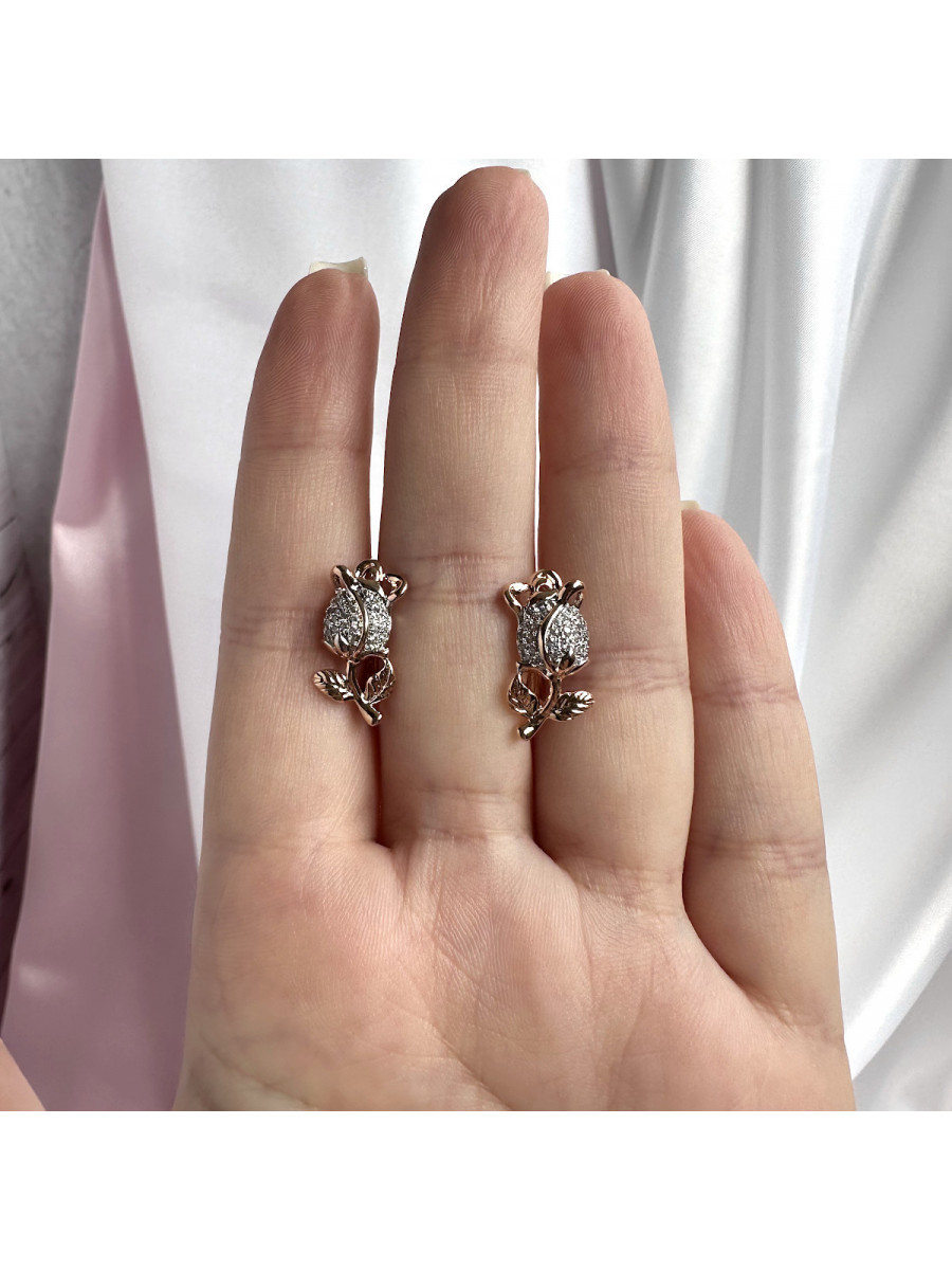 Серьги "Нежная роза", Xuping Jewelry