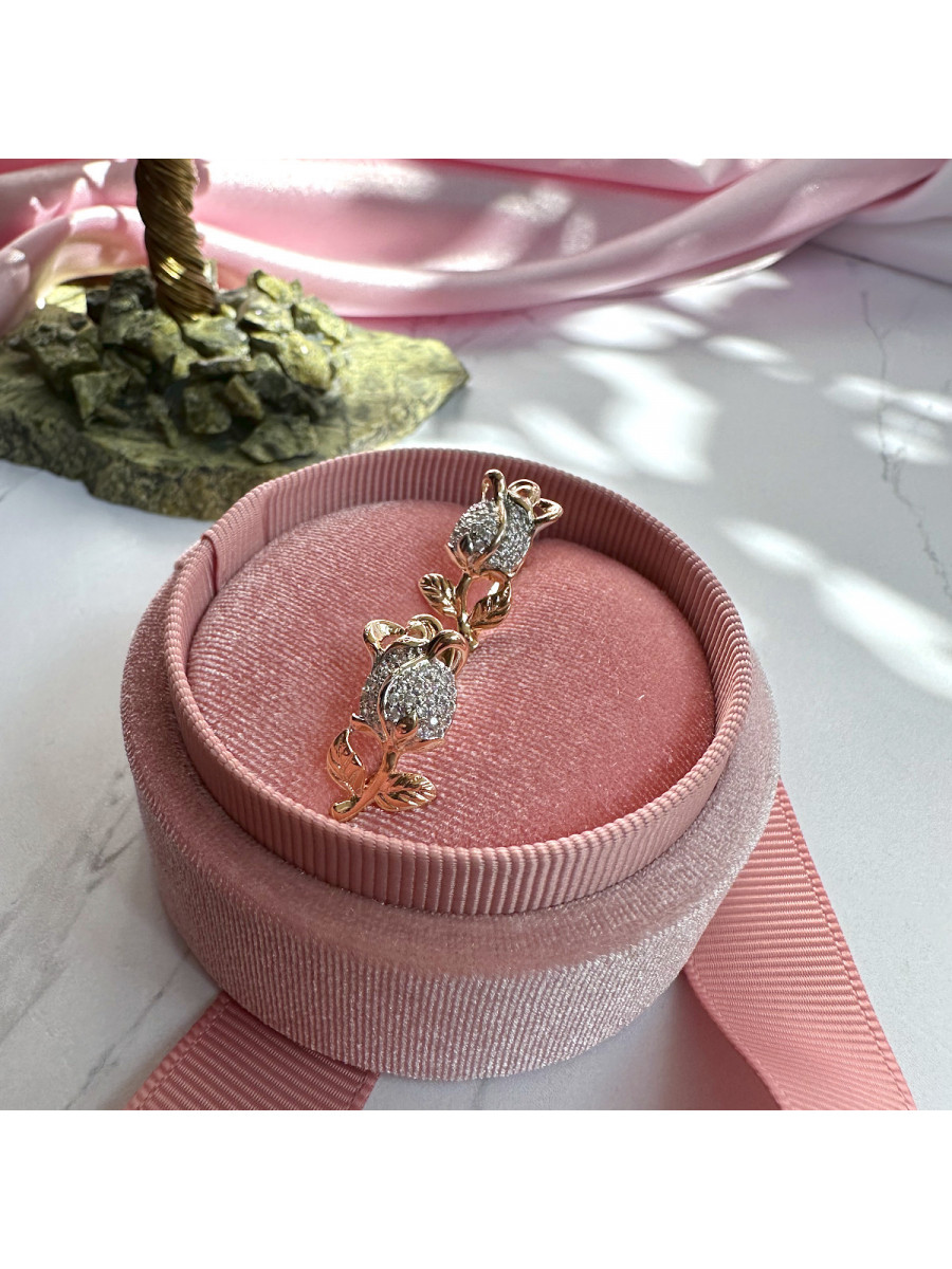 Серьги "Нежная роза", Xuping Jewelry