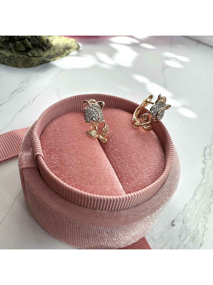 Серьги "Нежная роза", Xuping Jewelry