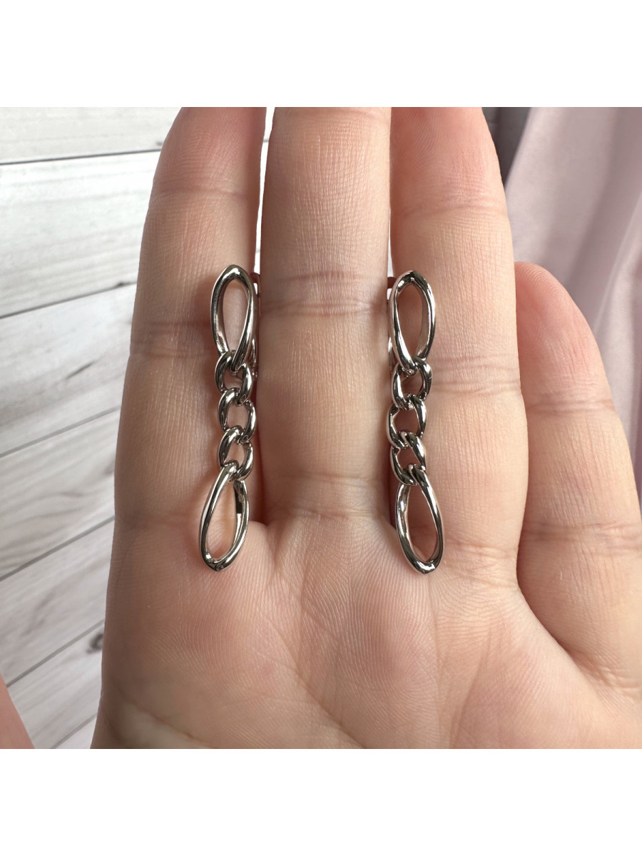 Серьги "Цепь" в серебре Серьги "Цепь" в серебре