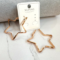 Серьги-звёзды в золоте, Xuping Jewelry