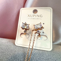 Сет из 2-х асимметричных кафф с большими фианитами, Xuping Jewelry