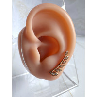 Серьги-клаймберы "Чарующие листья" в золоте, Xuping Jewelry