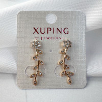Серьги клаймберы в виде веточки и цветка, Xuping Jewelry
