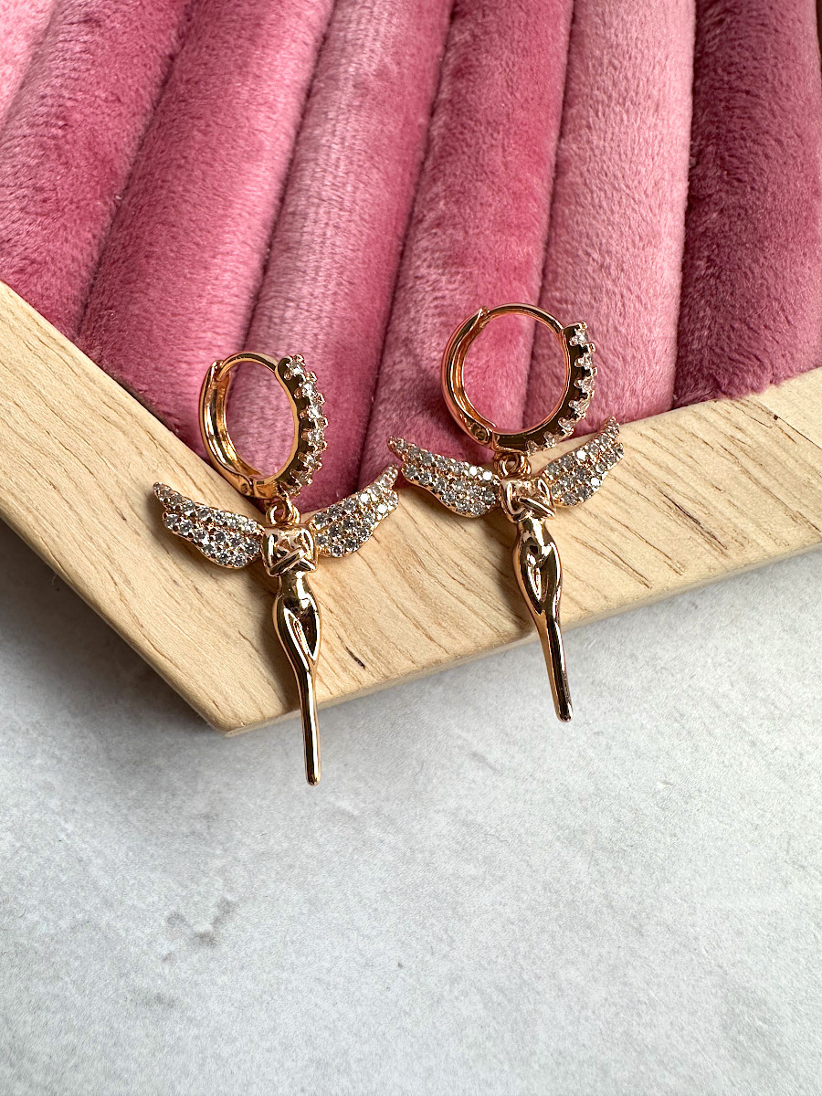 Позолоченные серьги "Ангел-Хранитель", Xuping Jewelry