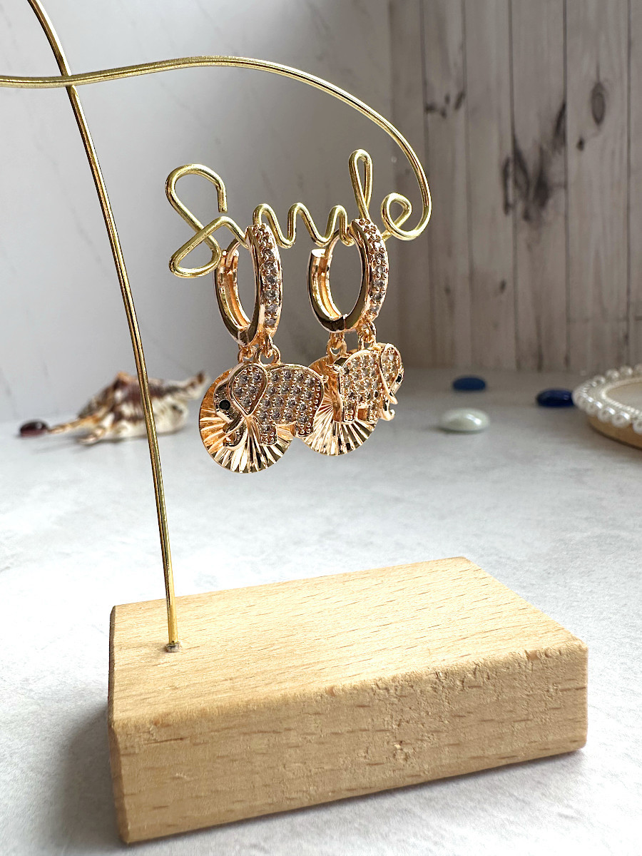 Серьги со слоном - талисман на удачу, Xuping Jewelry
