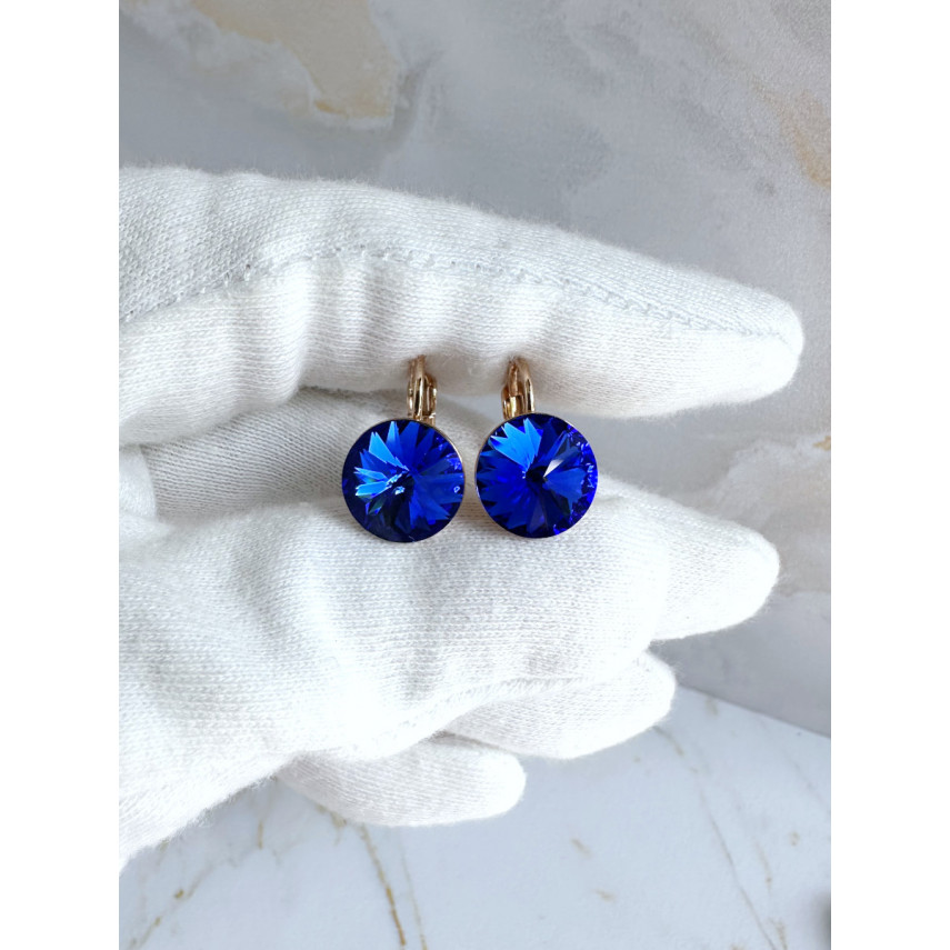 Серьги "Crystals" с синими кристаллами Сваровски, Xuping Jewelry