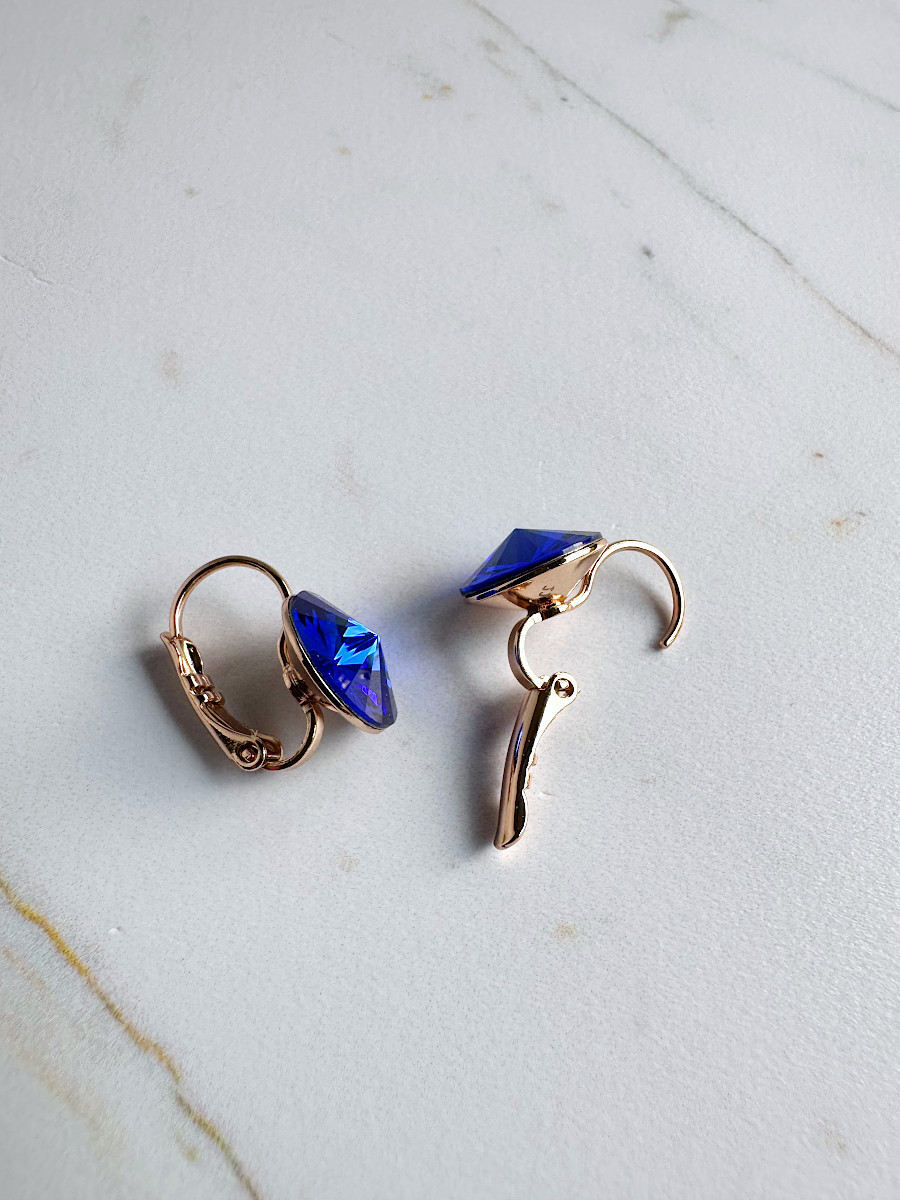 Серьги "Crystals" с синими кристаллами Сваровски, Xuping Jewelry