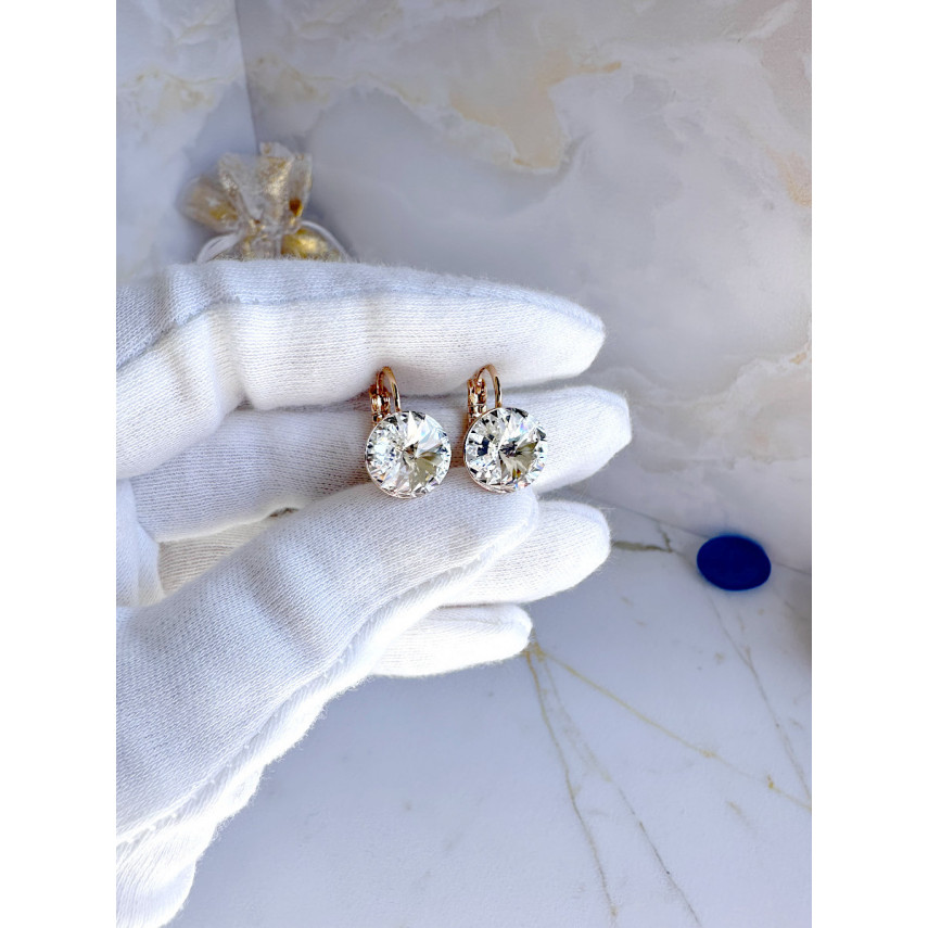 Серьги "Crystals" с прозрачными кристаллами Сваровски, Xuping Jewelry