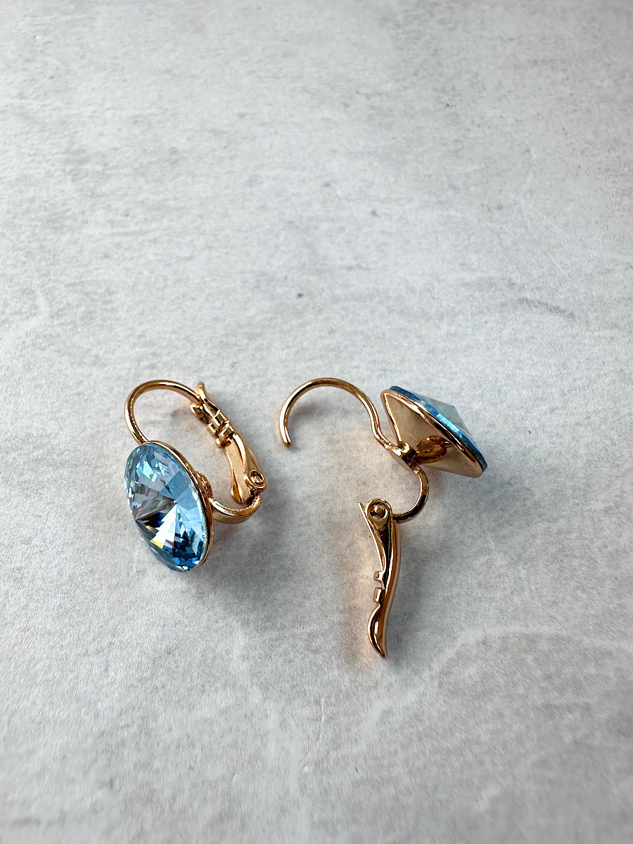 Серьги "Crystals" с голубыми кристаллами Сваровски, Xuping Jewelry