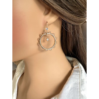 Серьги с кружевным дизайном и круглой подвеской, Xuping Jewelry